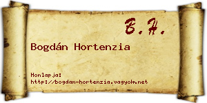 Bogdán Hortenzia névjegykártya