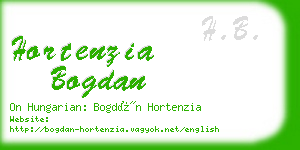 hortenzia bogdan business card